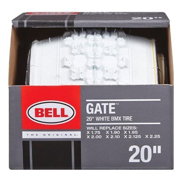 Bell Sports 7023268 20 in. BMX Bike Tire White 8296030 - main